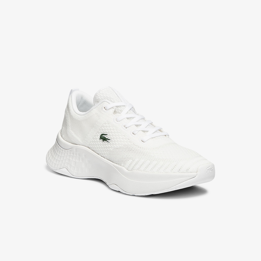 Women's Lacoste White Sneakers Court-Drive Fly Textile FP5-56665H9