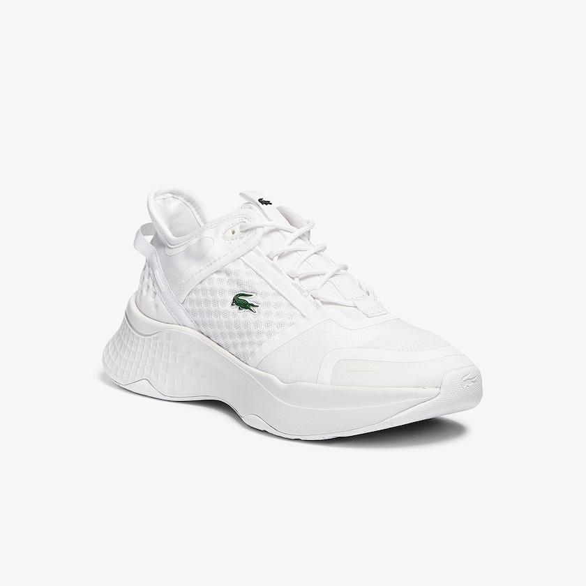 Women's Lacoste White Sneakers Court-Drive Vantage Textile and TPU WZ9-12041U6