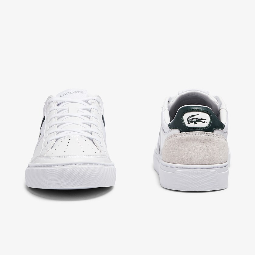 Men's Lacoste White Sneakers Courtline Leather and Textile ZN1-79017J2