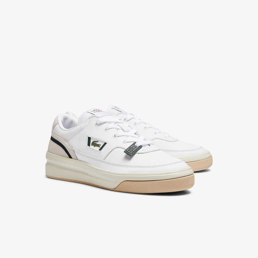 Men's Lacoste White Sneakers G80 Leather and Suede KH8-64006N5