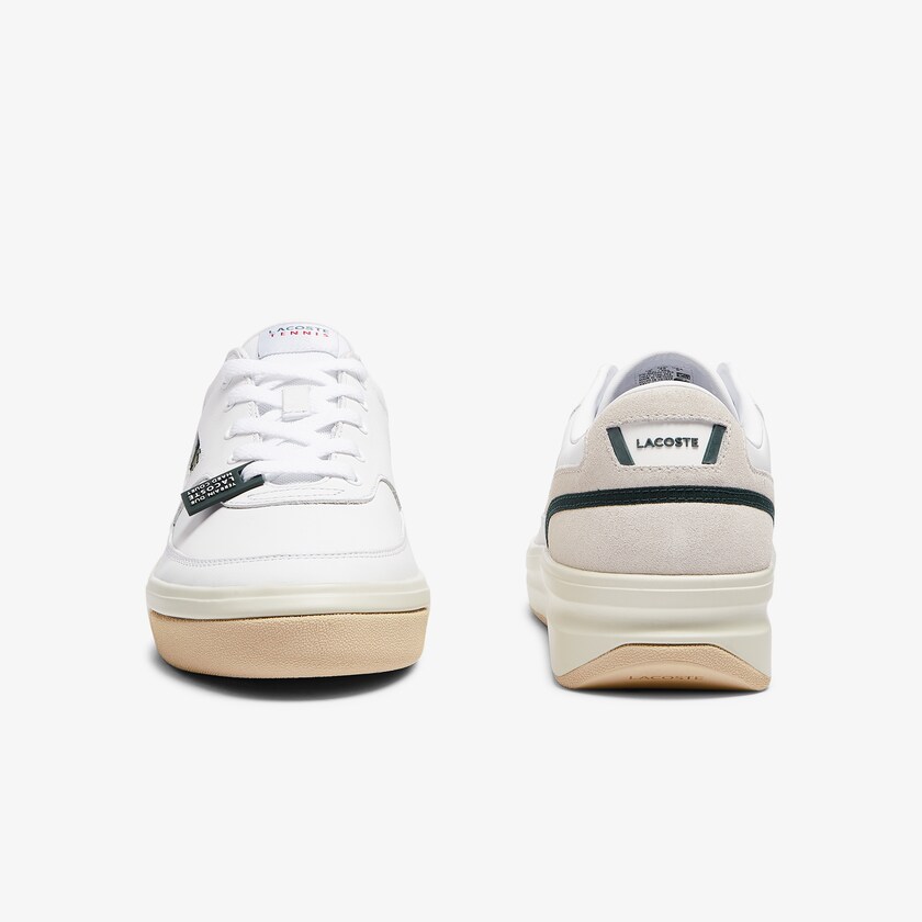 Men's Lacoste White Sneakers G80 Leather and Suede KH8-64006N5