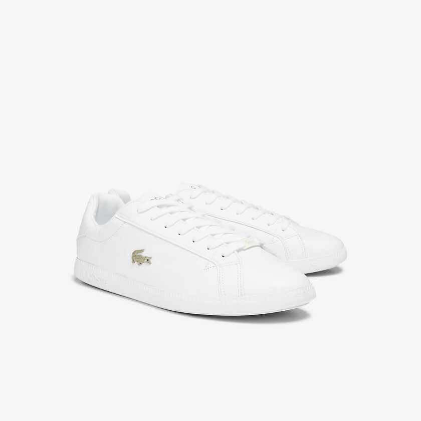Men's Lacoste White Sneakers Graduate Leather and Synthetic HK3-85968H7