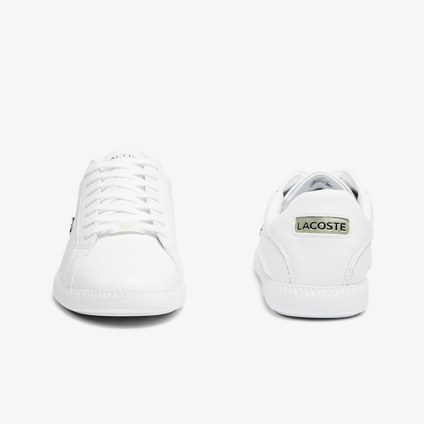 Men's Lacoste White Sneakers Graduate Leather and Synthetic HK3-85968H7