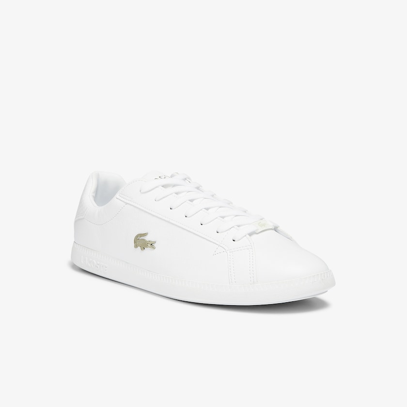 Men's Lacoste White Sneakers Graduate Leather and Synthetic HK3-85968H7