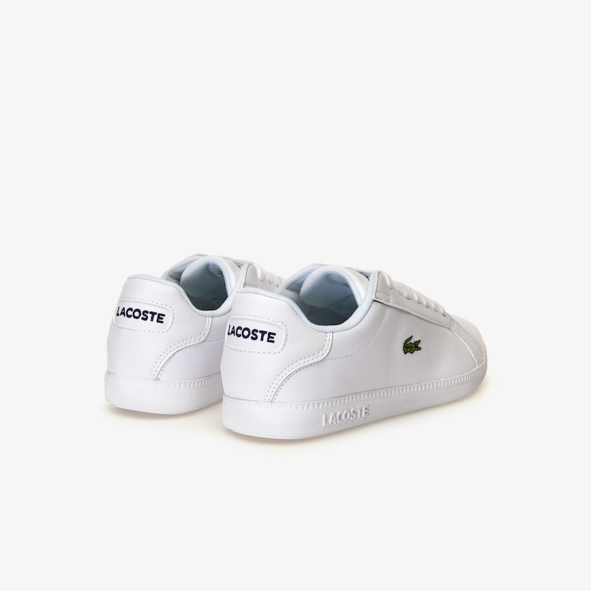 Women's Lacoste White Sneakers Graduate Tonal Leather JM0-20992U1