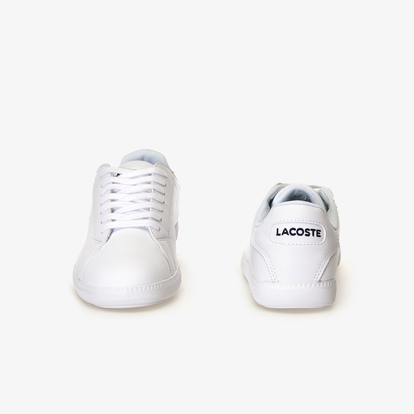 Women's Lacoste White Sneakers Graduate Tonal Leather JM0-20992U1