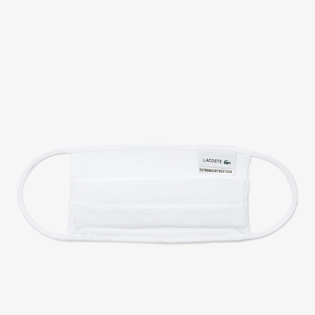 Women's Lacoste White Masks L.12.12 Pack of 3 Face with Box TB0-24782L4