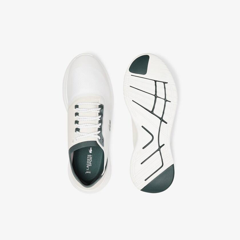Men's Lacoste White Sneakers LT Fit Textile HK1-90899G7