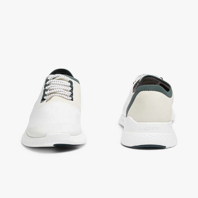 Men's Lacoste White Sneakers LT Fit Textile HK1-90899G7