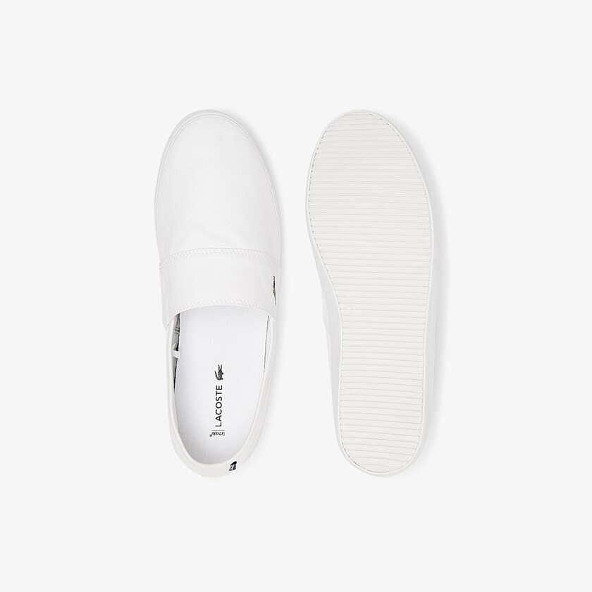 Men's Lacoste White Sneakers Marice Canvas Slip-ons IS5-90239E1