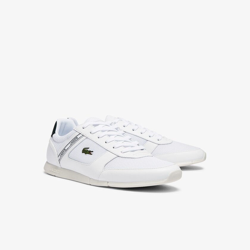 Men's Lacoste White Sneakers Men'serva Sport Textile and Leather VU5-75037C6