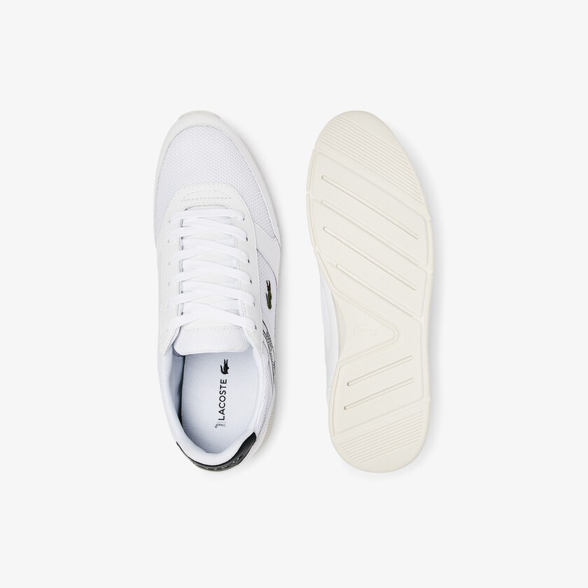 Men's Lacoste White Sneakers Men'serva Sport Textile and Leather VU5-75037C6