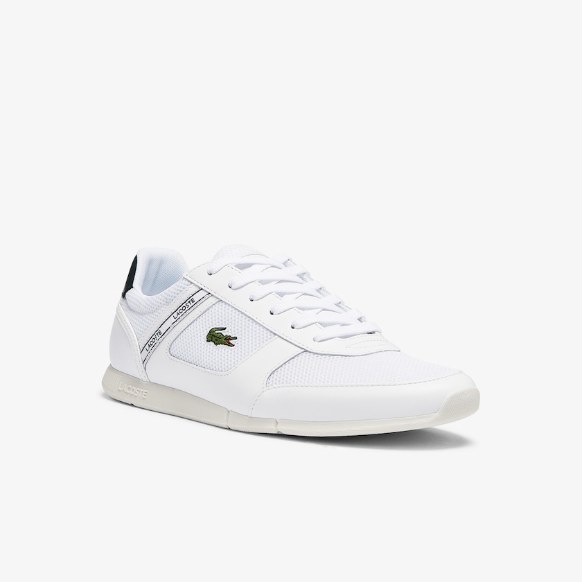 Men's Lacoste White Sneakers Men'serva Sport Textile and Leather VU5-75037C6