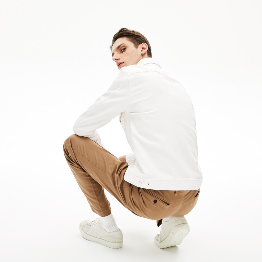 Men's Lacoste White Jackets Multi-Pocket Denim FL2-77857M1