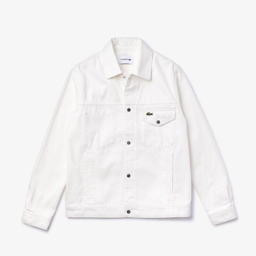 Men's Lacoste White Jackets Multi-Pocket Denim FL2-77857M1
