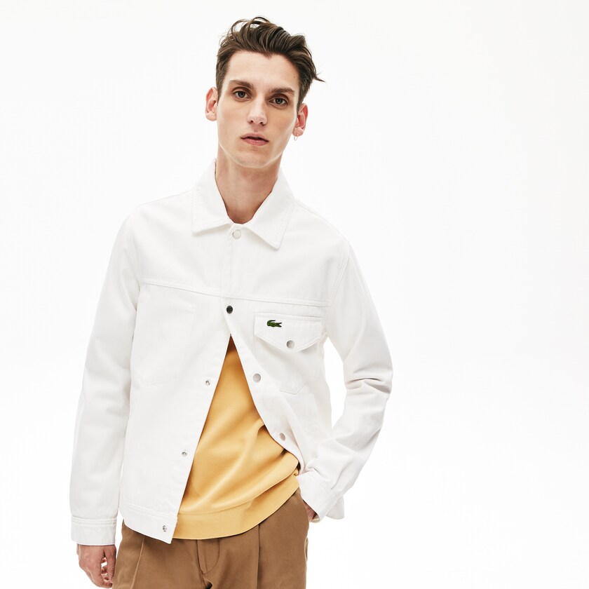 Men's Lacoste White Jackets Multi-Pocket Denim FL2-77857M1