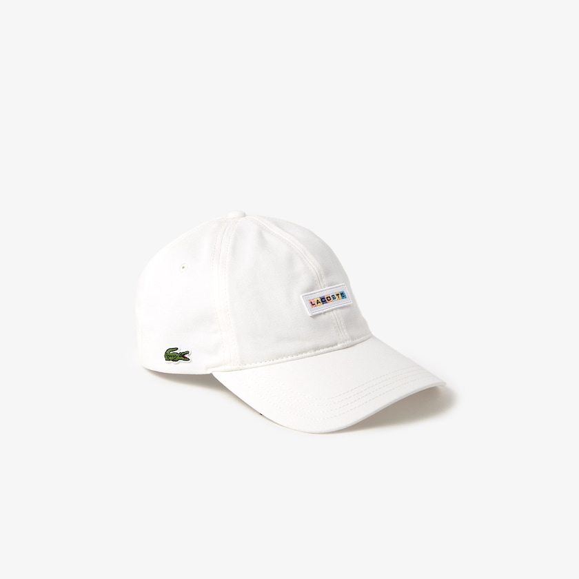 Men's Lacoste White Caps Multicolor-Logo Cotton AO7-02880V3