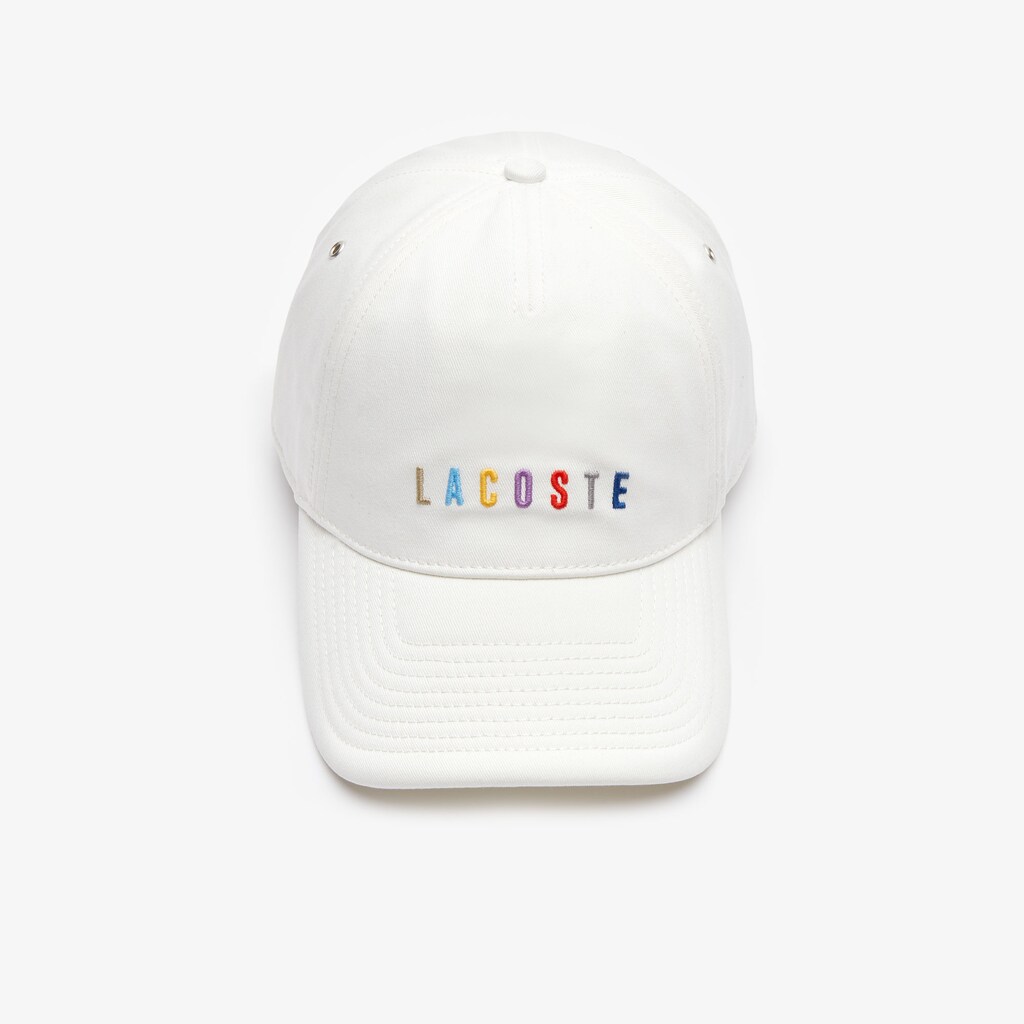 Men's Lacoste White Caps Multicolored Logo Cotton EL4-46414I1