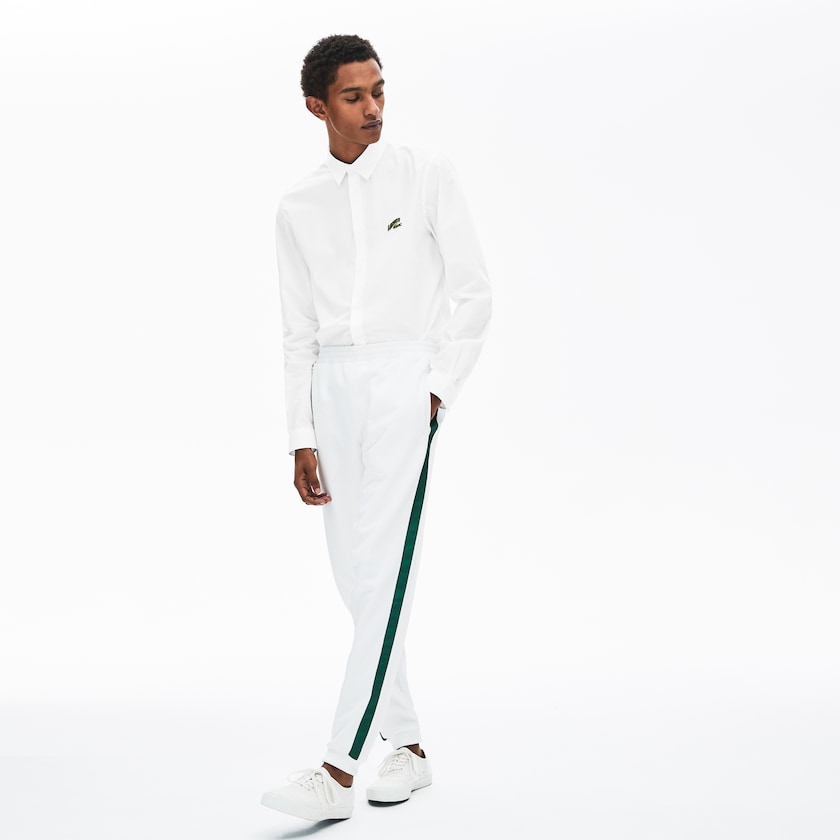 Men's Lacoste White Shirts Regular Fit Badge Logo YM6-28382C6