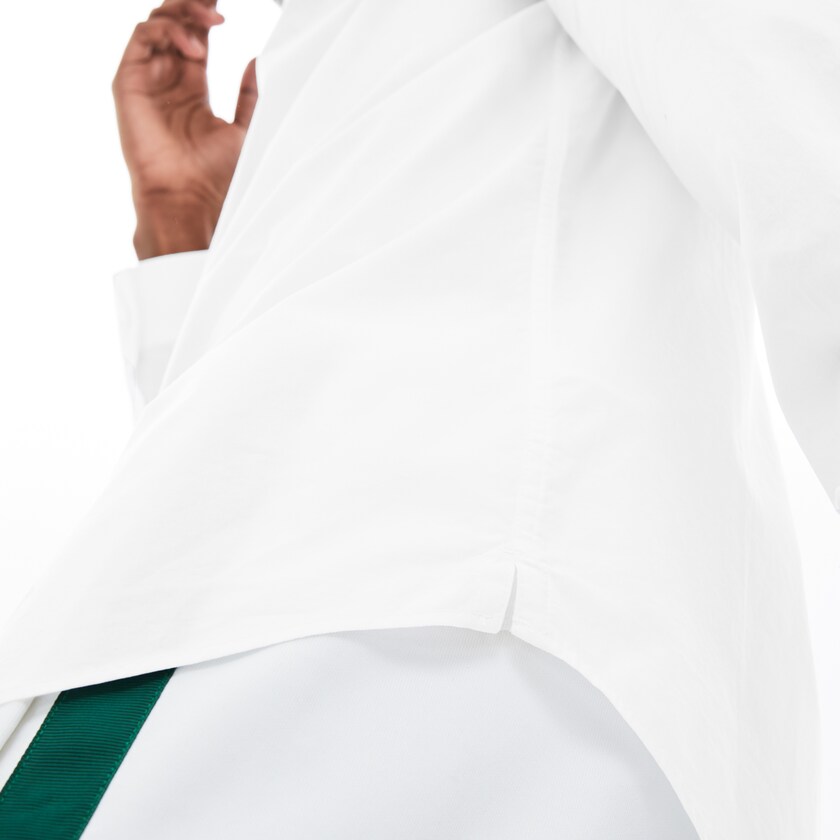 Men's Lacoste White Shirts Regular Fit Badge Logo YM6-28382C6