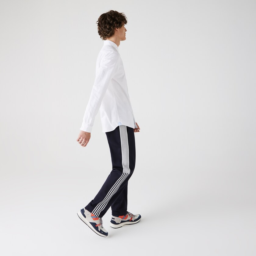 Men's Lacoste White Shirts Regular Fit Cotton Oxford EL5-34343I2