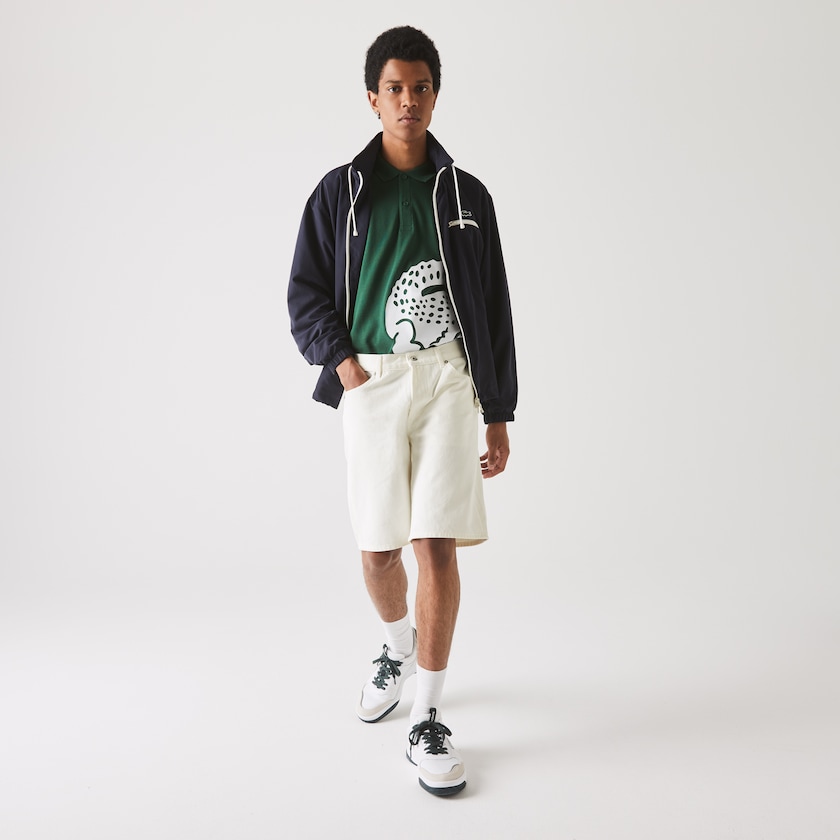 Men's Lacoste White Shorts Regular Fit Five-Pocket Denim BP6-59825Z9
