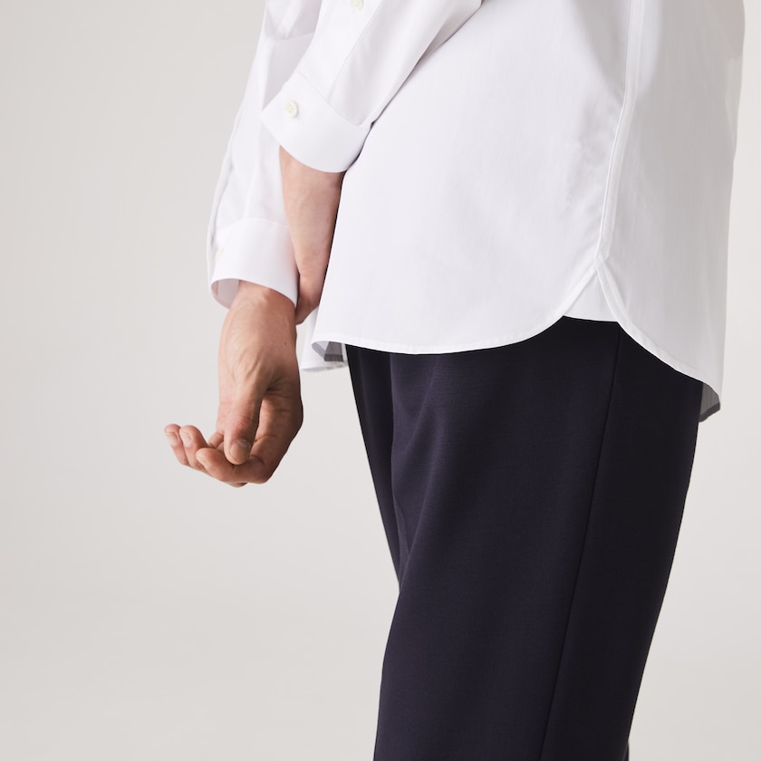 Men's Lacoste White Shirts Regular Fit Premium Cotton Poplin BE0-49924G9