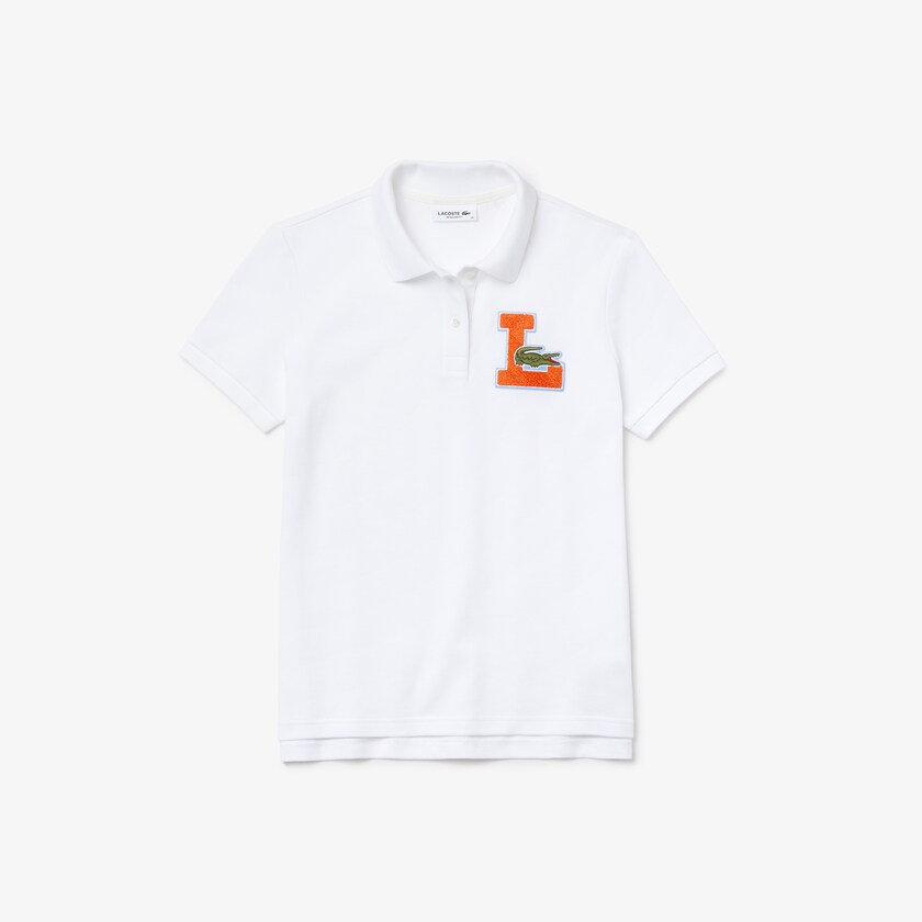 Women's Lacoste White Polo Shirts Regular Fit Soft Cotton Piqué ZB8-86228A5