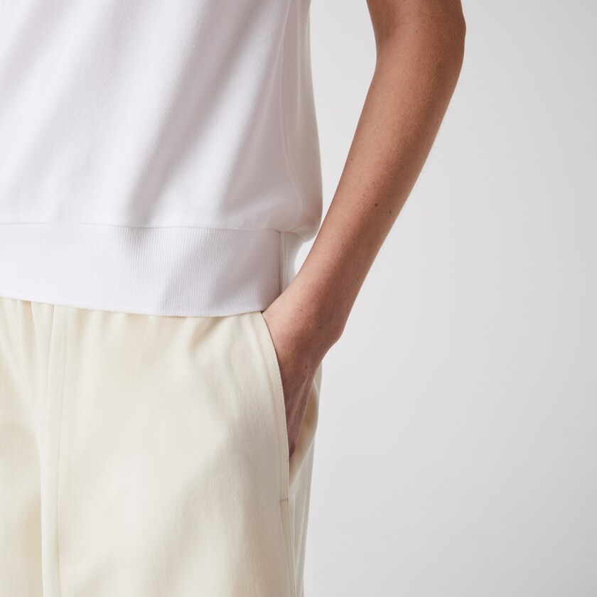 Women's Lacoste White Polo Shirts Relaxed Piqué KV5-02580S5
