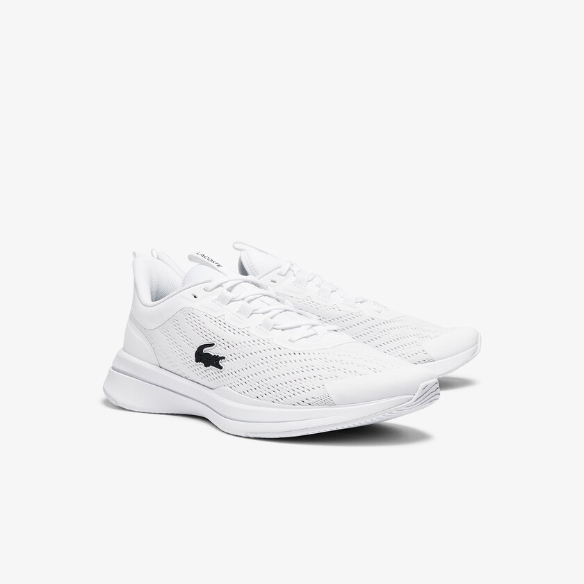 Men's Lacoste White Sneakers Run Spin Textile NA8-83388K3