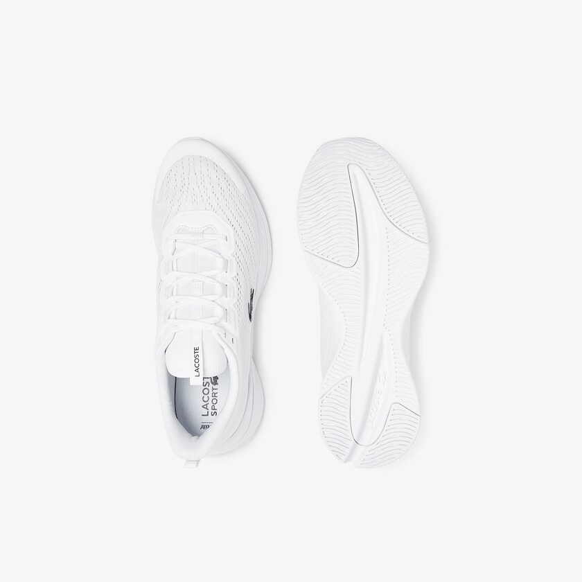 Men's Lacoste White Sneakers Run Spin Textile NA8-83388K3