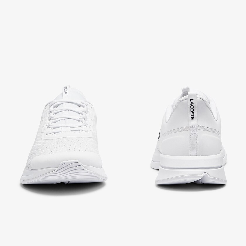 Men's Lacoste White Sneakers Run Spin Textile NA8-83388K3