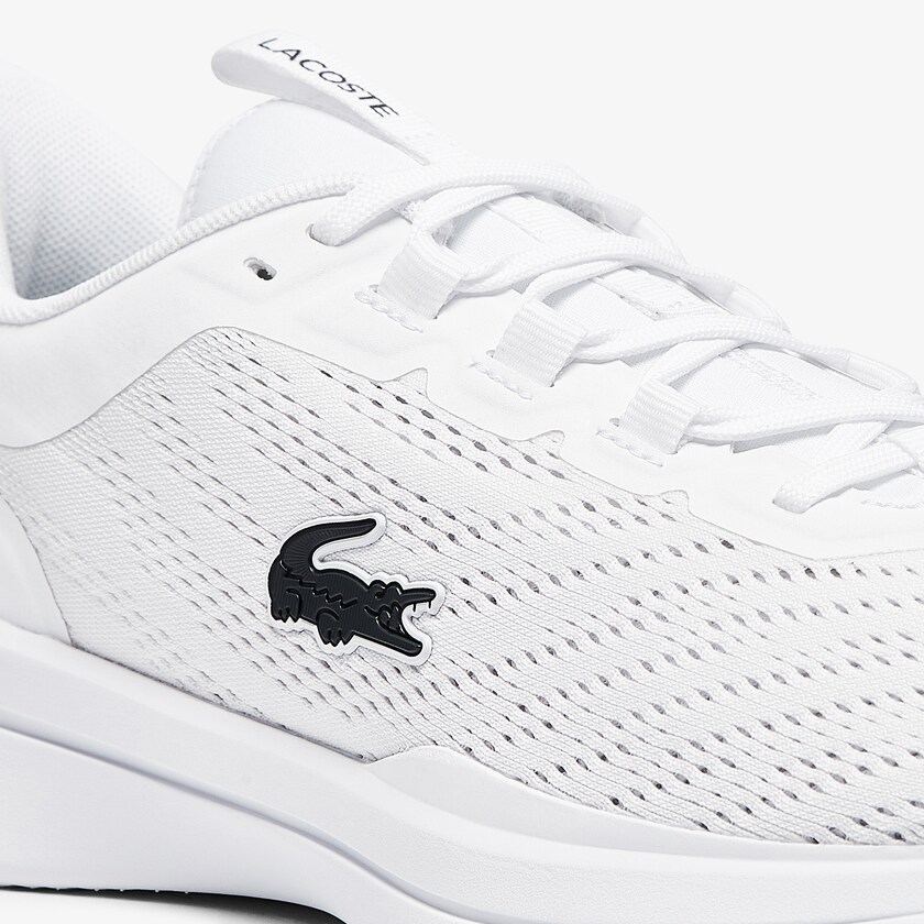 Men's Lacoste White Sneakers Run Spin Textile NA8-83388K3