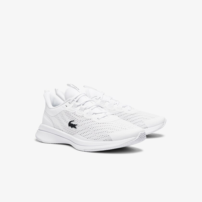 Women's Lacoste White Sneakers Run Spin Textile UB9-55035Y4