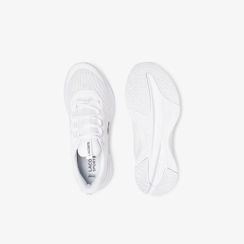 Women's Lacoste White Sneakers Run Spin Textile UB9-55035Y4