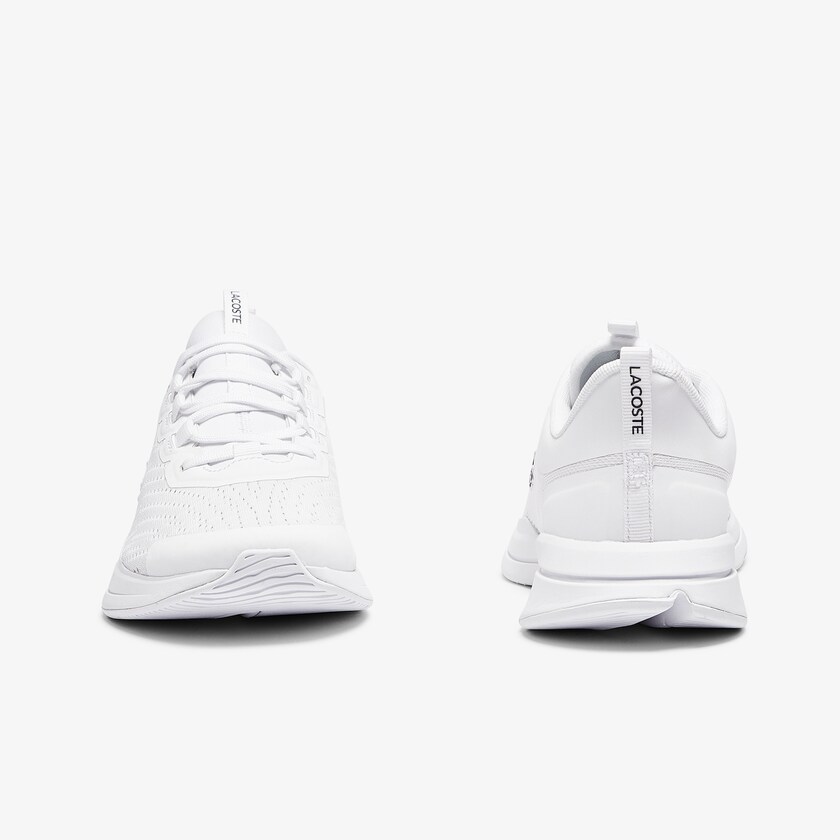 Women's Lacoste White Sneakers Run Spin Textile UB9-55035Y4