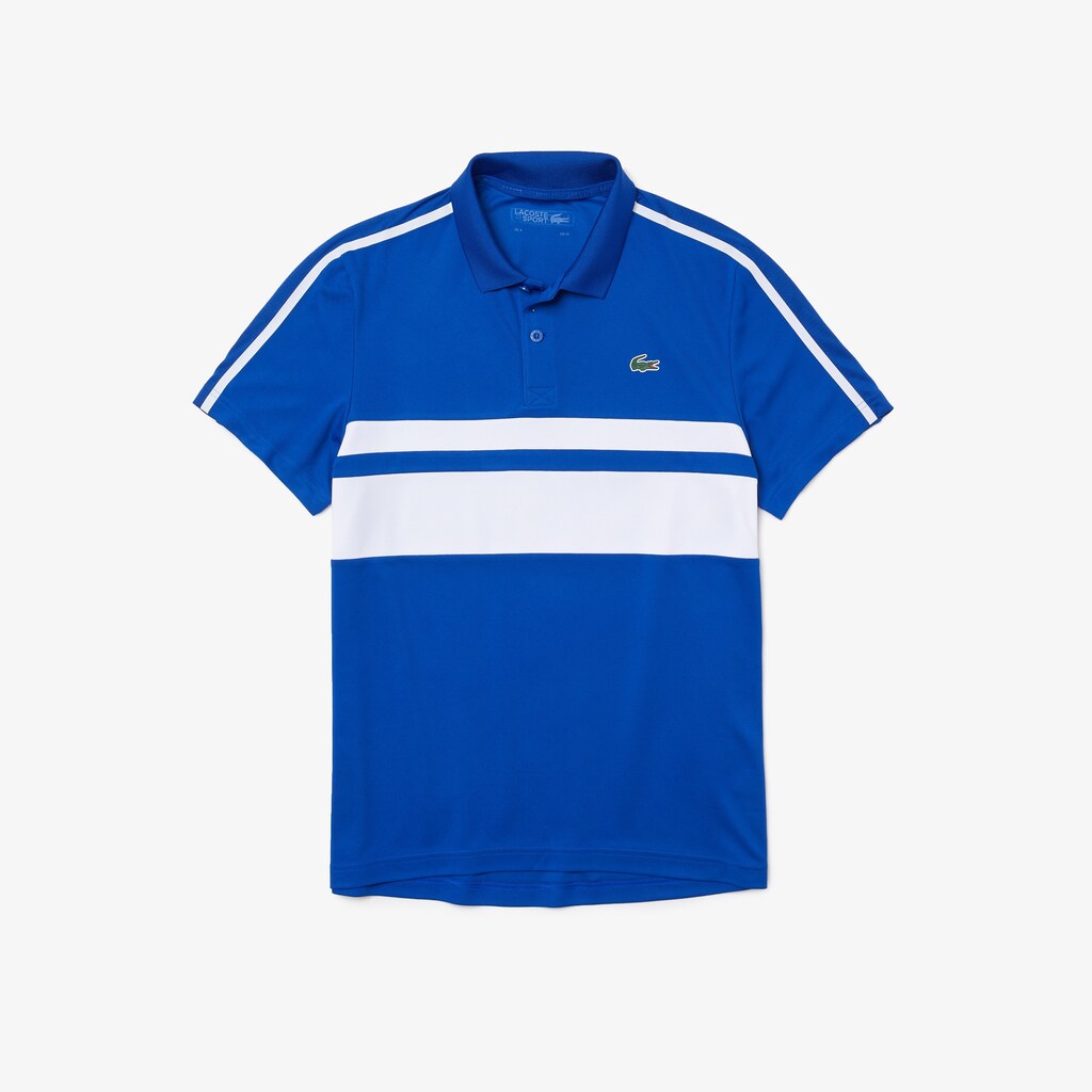 Men's Lacoste White Polo Shirts SPORT Breathable Piqué Tennis RR2-29462O6