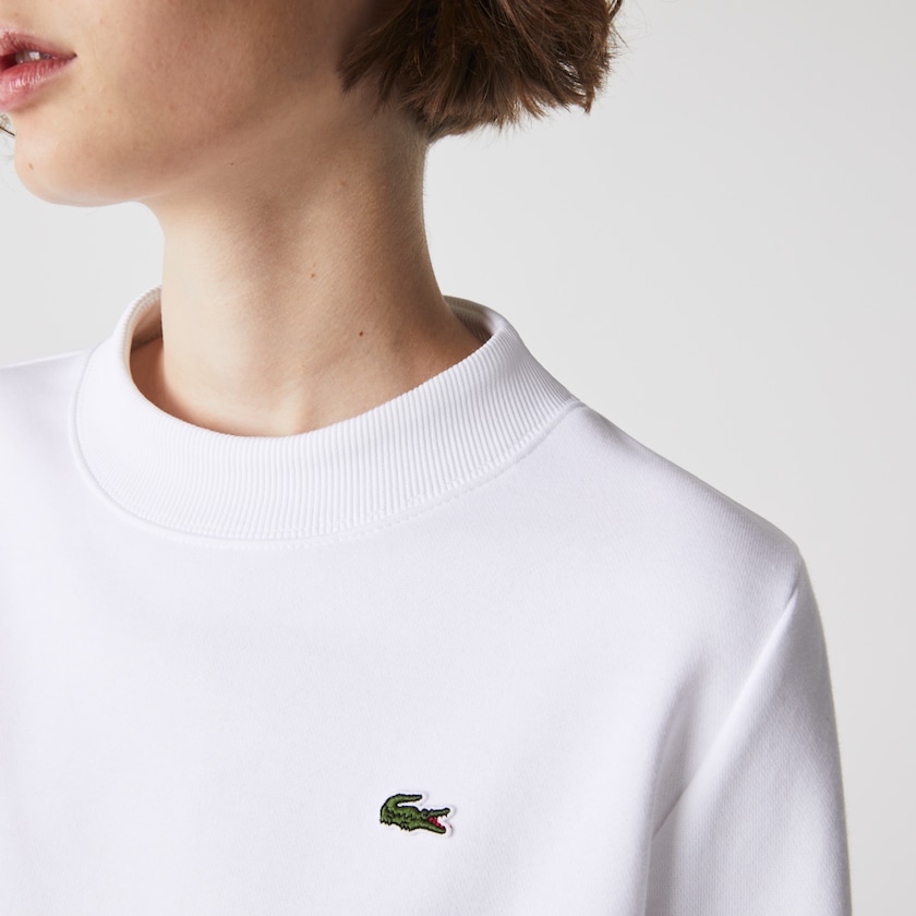 Women's Lacoste White Sweatshirts SPORT Fleece Tennis WR0-94589Z5