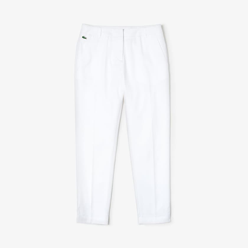 Women's Lacoste White Pants SPORT Golf Pleated Tech Gabardine PS5-49944E3