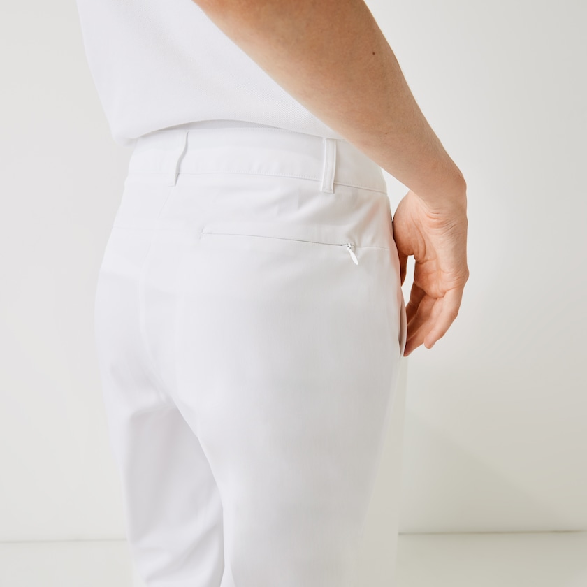 Women's Lacoste White Pants SPORT Golf Pleated Tech Gabardine PS5-49944E3