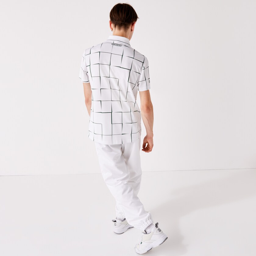 Men's Lacoste White Pants SPORT Performance Side Zip Track PQ1-45234Z1