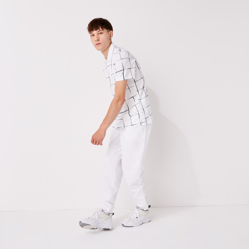 Men's Lacoste White Pants SPORT Performance Side Zip Track PQ1-45234Z1