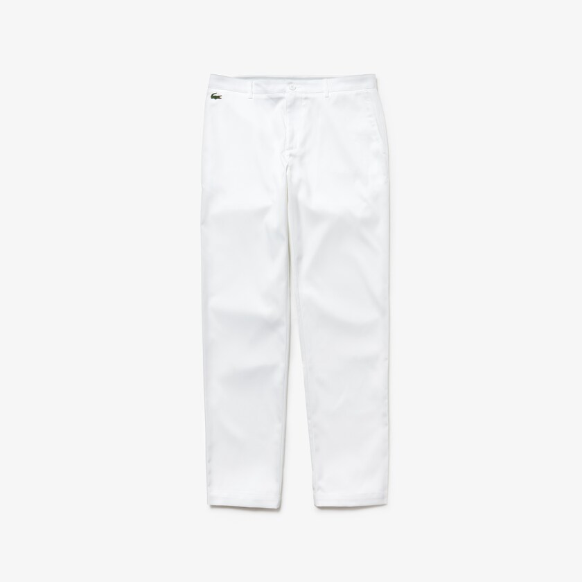 Men's Lacoste White Pants SPORT Technical Gabardine Golf Chino JU8-26482Q0