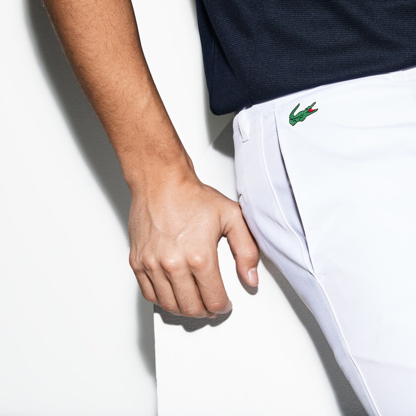 Men's Lacoste White Pants SPORT Technical Gabardine Golf Chino JU8-26482Q0