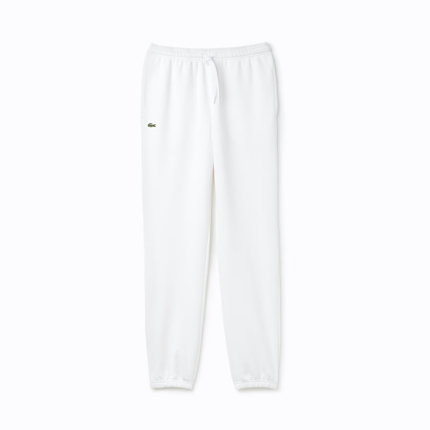 Men's Lacoste White Trackpants SPORT Tennis in fleece QK8-02740N6