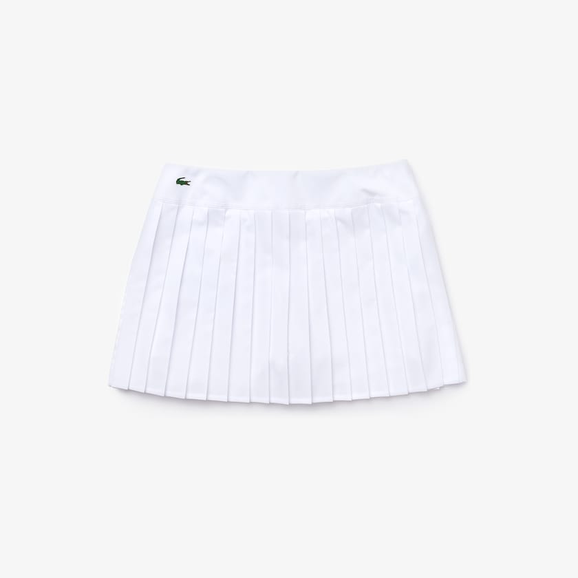 Women's Lacoste White Skirts SPORT Ultra Dry Pleated Tennis IK5-36833Q5