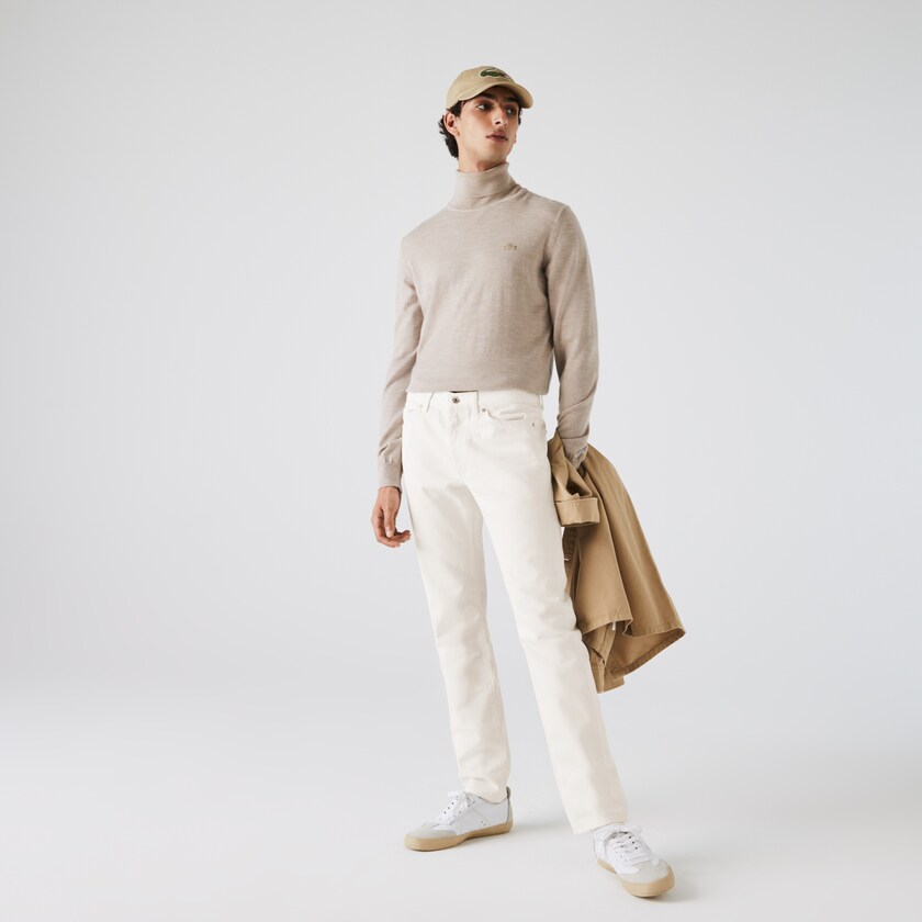 Men's Lacoste White Jeans Slim-Fit Colored YT5-82118S4