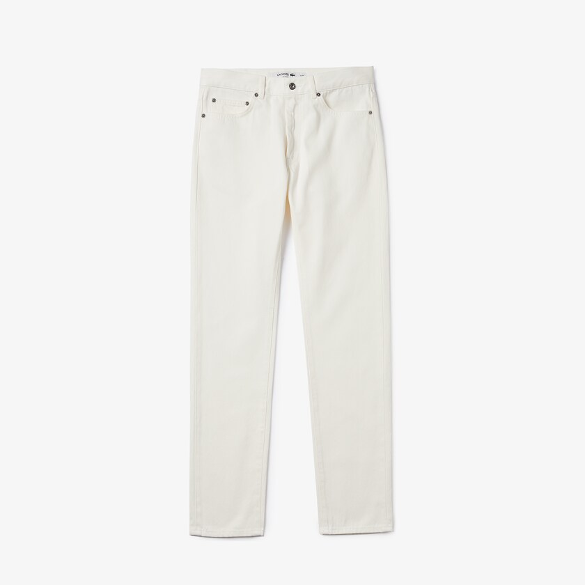 Men's Lacoste White Jeans Slim-Fit Colored YT5-82118S4
