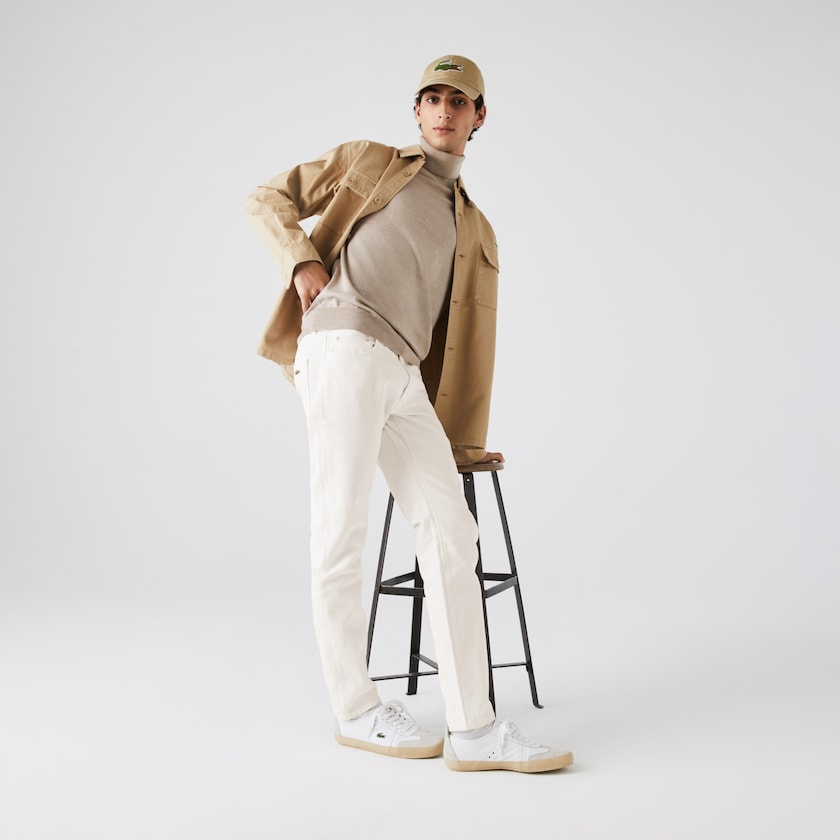 Men's Lacoste White Jeans Slim-Fit Colored YT5-82118S4