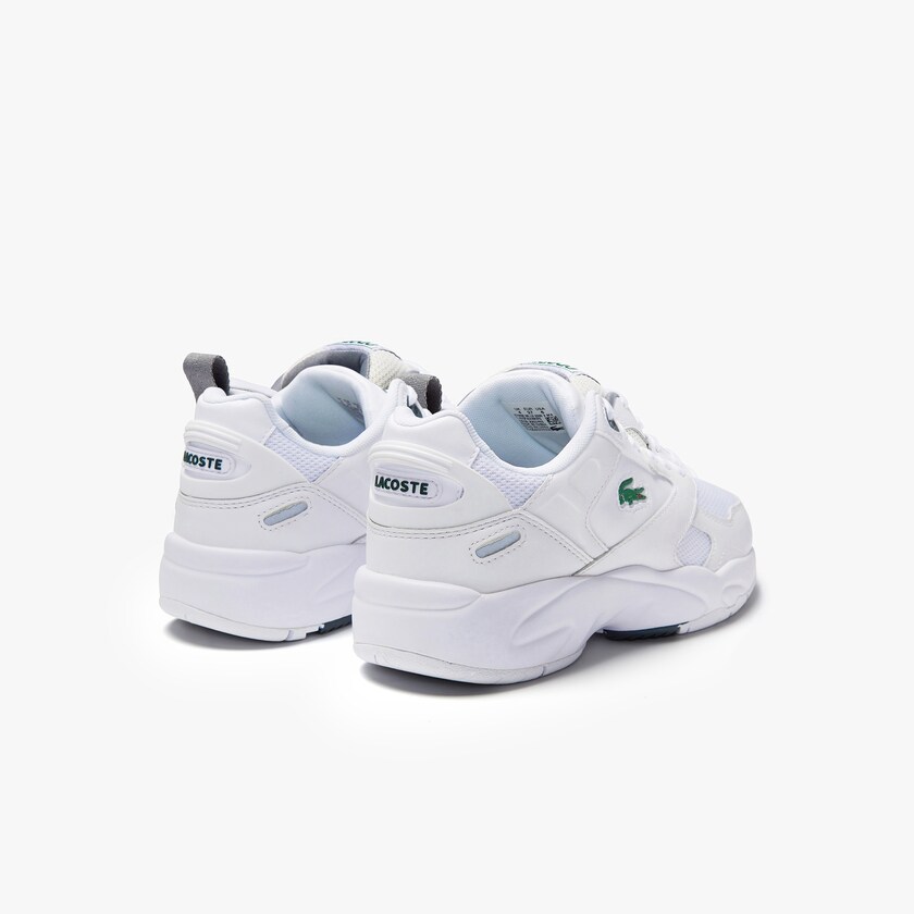 Women's Lacoste White Sneakers Storm 96 LO Textile and Leather QD0-30283D2